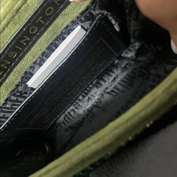 Kurt Geiger Kensington Green Beaded Chain Strap Bag - Picture 8 of 8